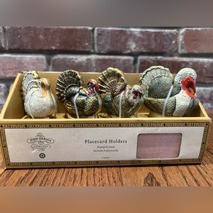 John Derain Target metal turkey placecard holders